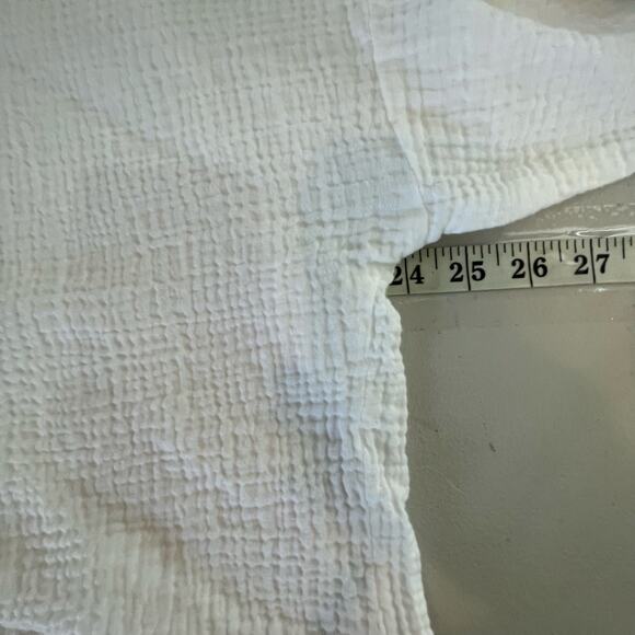 Jones & Co Jones New York White Gauzy Blouse Women's Medium Boho Minimalist - Picture 10 of 12